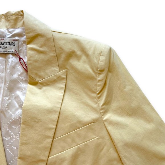 ZADIG & VOLTAIRE Yellow Blazer | Size 2 NWT - Picture 6 of 9